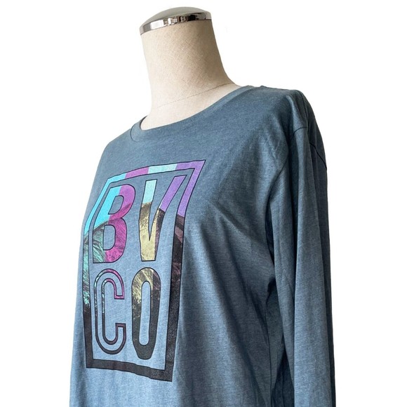 BVCO Bueno Vista Colorado Blue Long Sleeve Round Neck Souled Out T-Shirt-Size M - Picture 1 of 12